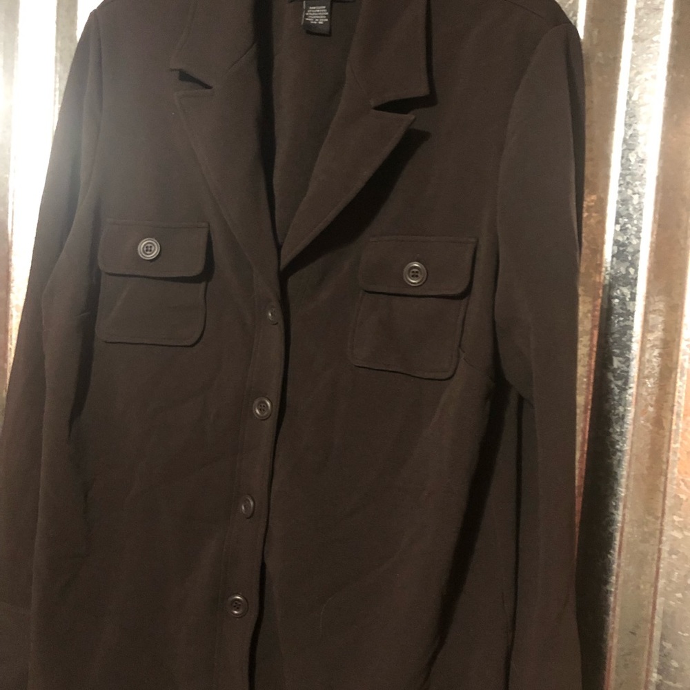 Brown button up jacket